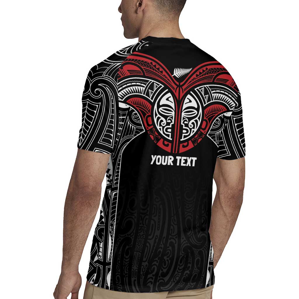 Aotearoa Maori Personalized Rugby Jersey Toitu Te Tiriti Ake! Ake! Ake!