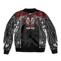 Aotearoa Maori Personalized Sleeve Zip Bomber Jacket Toitu Te Tiriti Ake! Ake! Ake! LT7 - Polynesian Pride