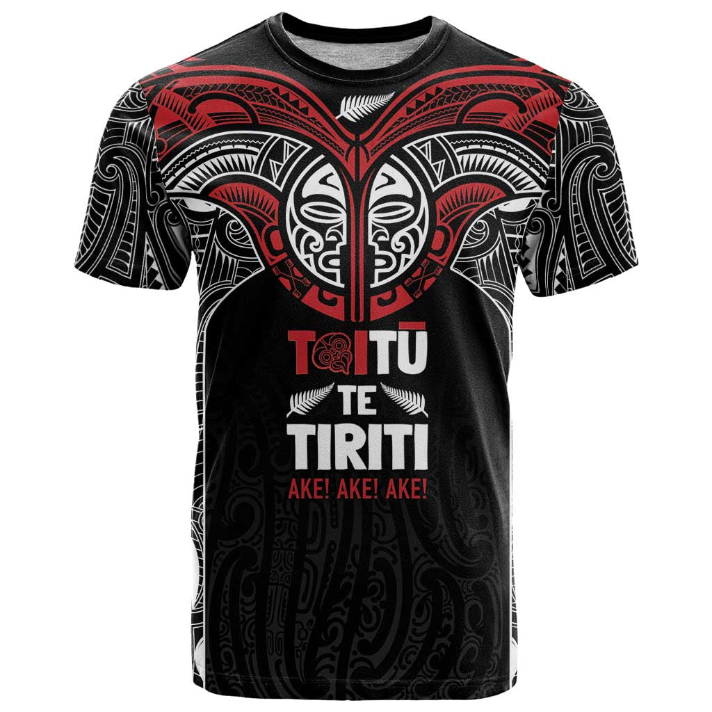 Aotearoa Maori Personalized T Shirt Toitu Te Tiriti Ake! Ake! Ake!