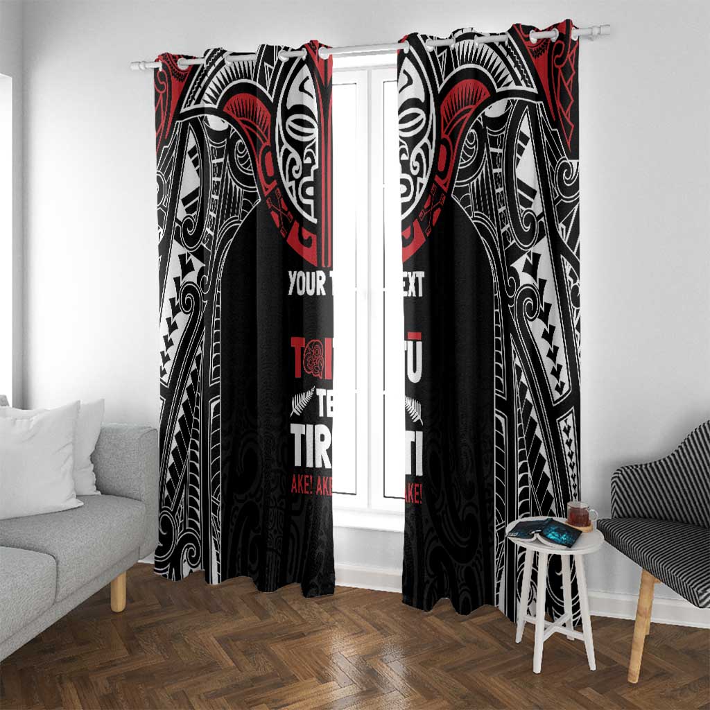 Aotearoa Maori Personalized Window Curtain Toitu Te Tiriti Ake! Ake! Ake!