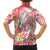 Polynesian Women's Day Wahine Hawaiian Shirt Plumeria Marble Glaze - Pink LT7 - Polynesian Pride