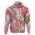 Polynesian Women's Day Wahine Hoodie Plumeria Marble Glaze - Pink LT7 Pullover Hoodie Pink - Polynesian Pride