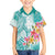 Polynesian Women's Day Wahine Hawaiian Shirt Plumeria Marble Glaze - Teal LT7 - Polynesian Pride