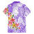 Polynesian Women's Day Wahine Hawaiian Shirt Plumeria Marble Glaze - Purple LT7 - Polynesian Pride