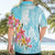 Polynesian Women's Day Wahine Hawaiian Shirt Plumeria Marble Glaze - Turquoise LT7 - Polynesian Pride