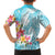 Polynesian Women's Day Wahine Hawaiian Shirt Plumeria Marble Glaze - Turquoise LT7 - Polynesian Pride