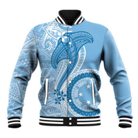 Micronesia FSM Baseball Jacket Shark and Manta Classic Style