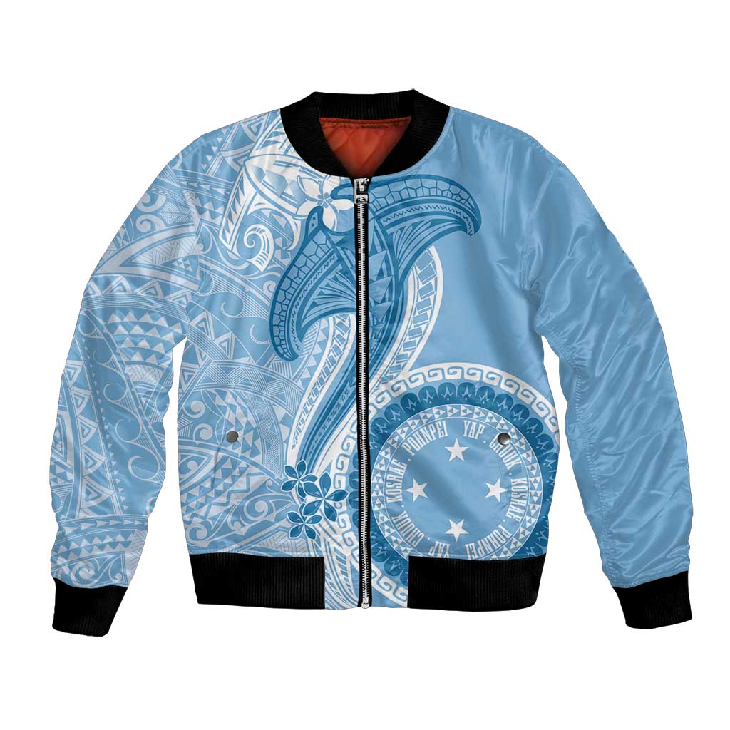 Micronesia FSM Bomber Jacket Shark and Manta Classic Style