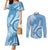 Micronesia FSM Couples Matching Mermaid Dress and Long Sleeve Button Shirt Shark and Manta Classic Style