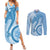 Micronesia FSM Couples Matching Summer Maxi Dress and Long Sleeve Button Shirt Shark and Manta Classic Style