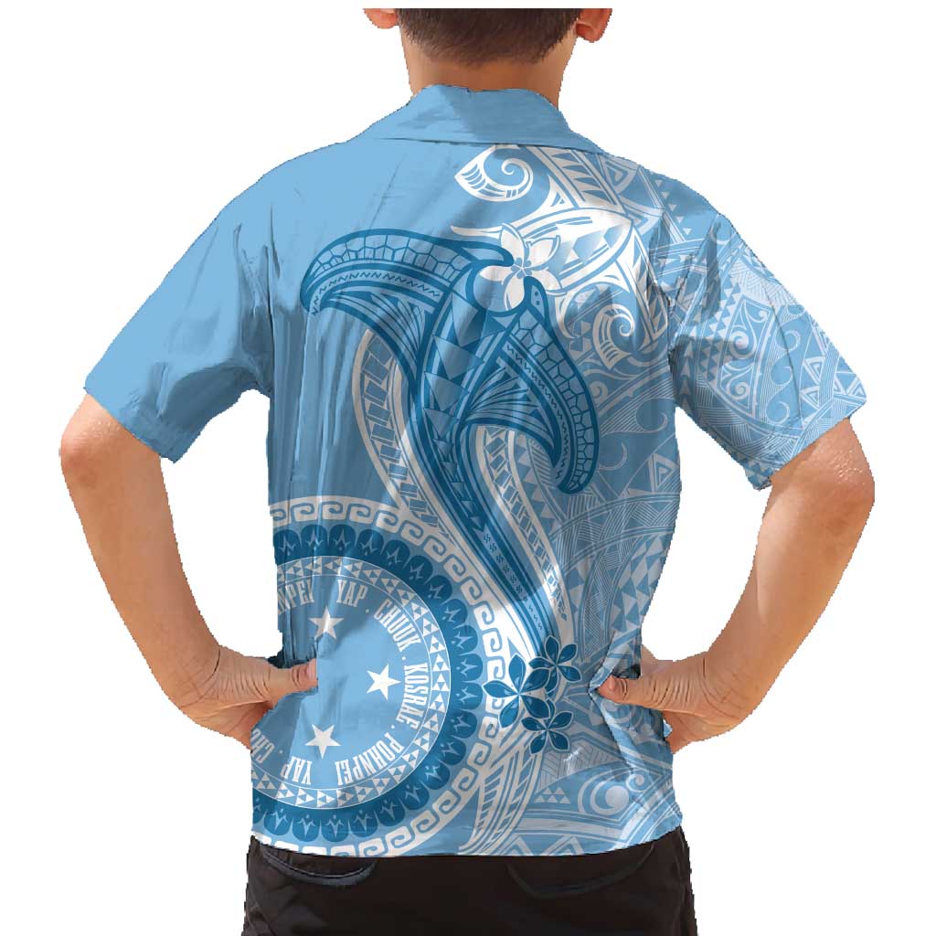 Micronesia FSM Family Matching Mermaid Dress and Hawaiian Shirt Shark and Manta Classic Style
