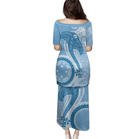 Micronesia FSM Family Matching Puletasi and Hawaiian Shirt Shark and Manta Classic Style