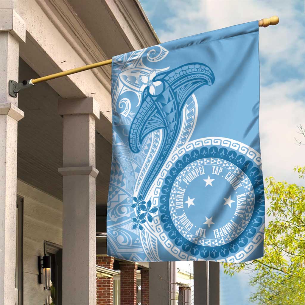 Micronesia FSM Garden Flag Shark and Manta Classic Style