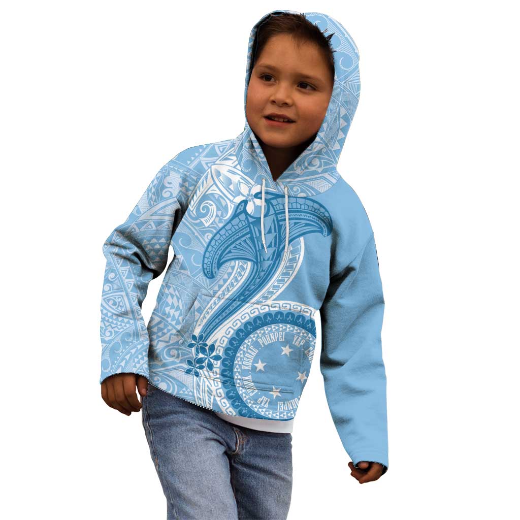 Micronesia FSM Kid Hoodie Shark and Manta Classic Style