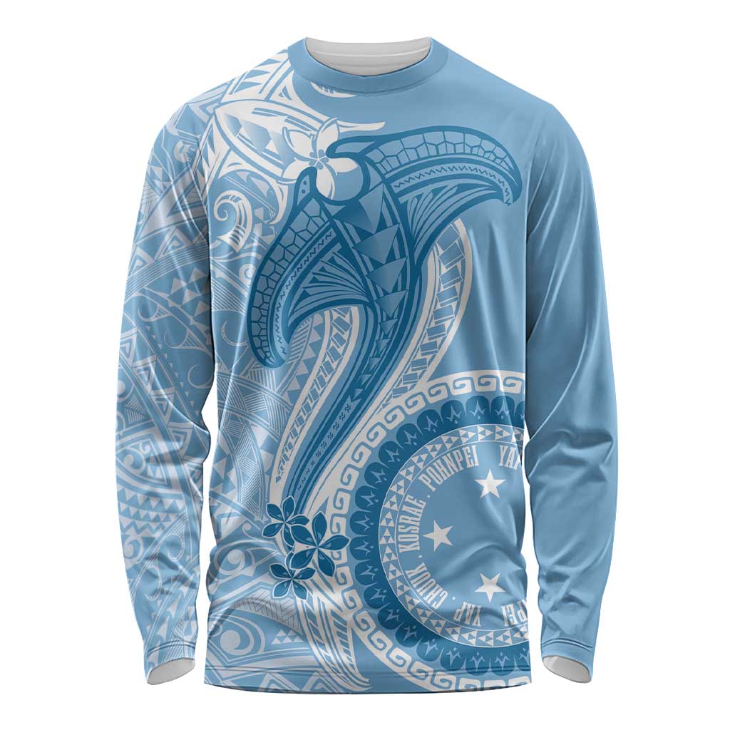 Micronesia FSM Long Sleeve Shirt Shark and Manta Classic Style