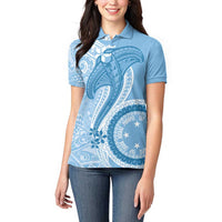 Micronesia FSM Women Polo Shirt Shark and Manta Classic Style