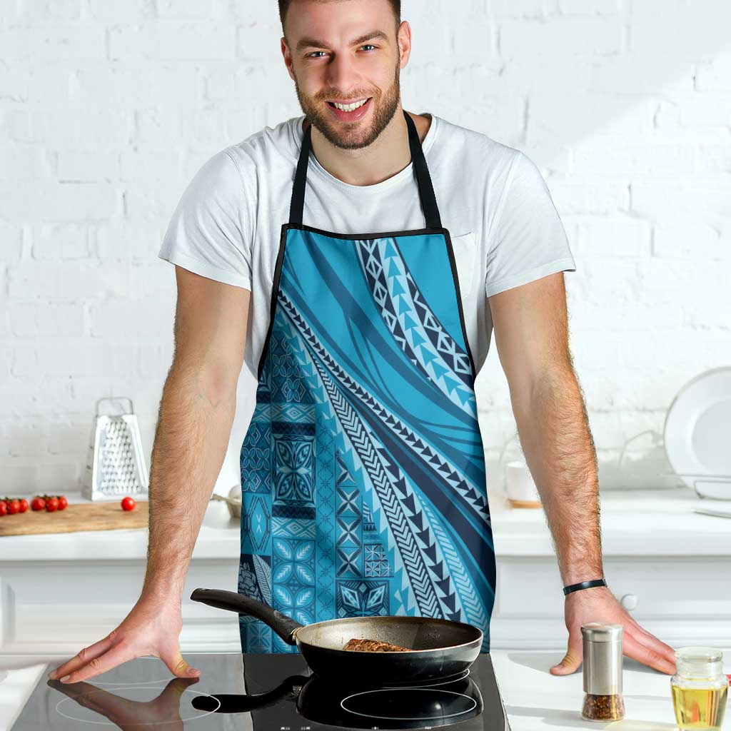 Pasifika Women's Day - Samoa Siapo Malu Tattoo Inspired Apron Turquoise