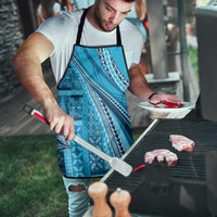 Pasifika Women's Day - Samoa Siapo Malu Tattoo Inspired Apron Turquoise