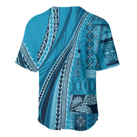 Pasifika Women's Day - Samoa Siapo Malu Tattoo Inspired Baseball Jersey Turquoise
