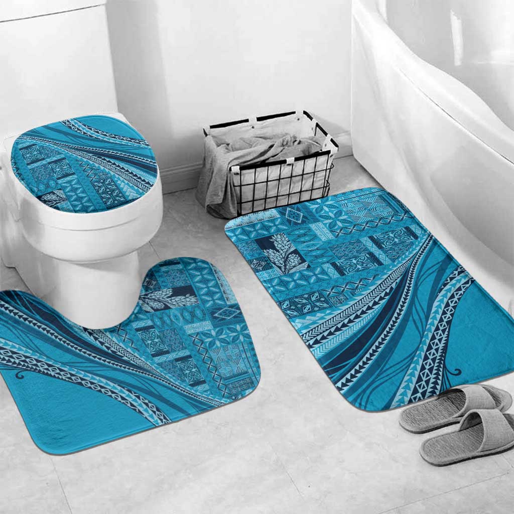 Pasifika Women's Day - Samoa Siapo Malu Tattoo Inspired Bathroom Set Turquoise