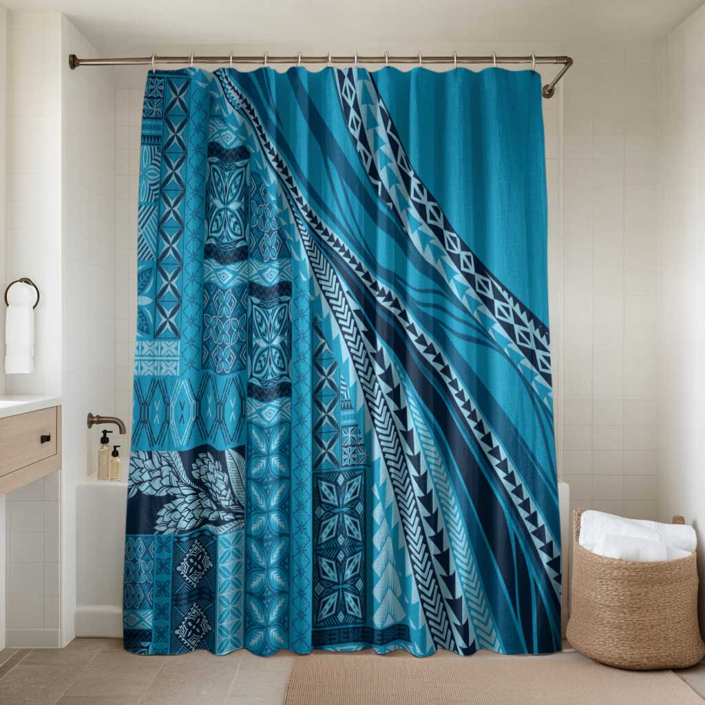 Pasifika Women's Day - Samoa Siapo Malu Tattoo Inspired Bathroom Set Turquoise