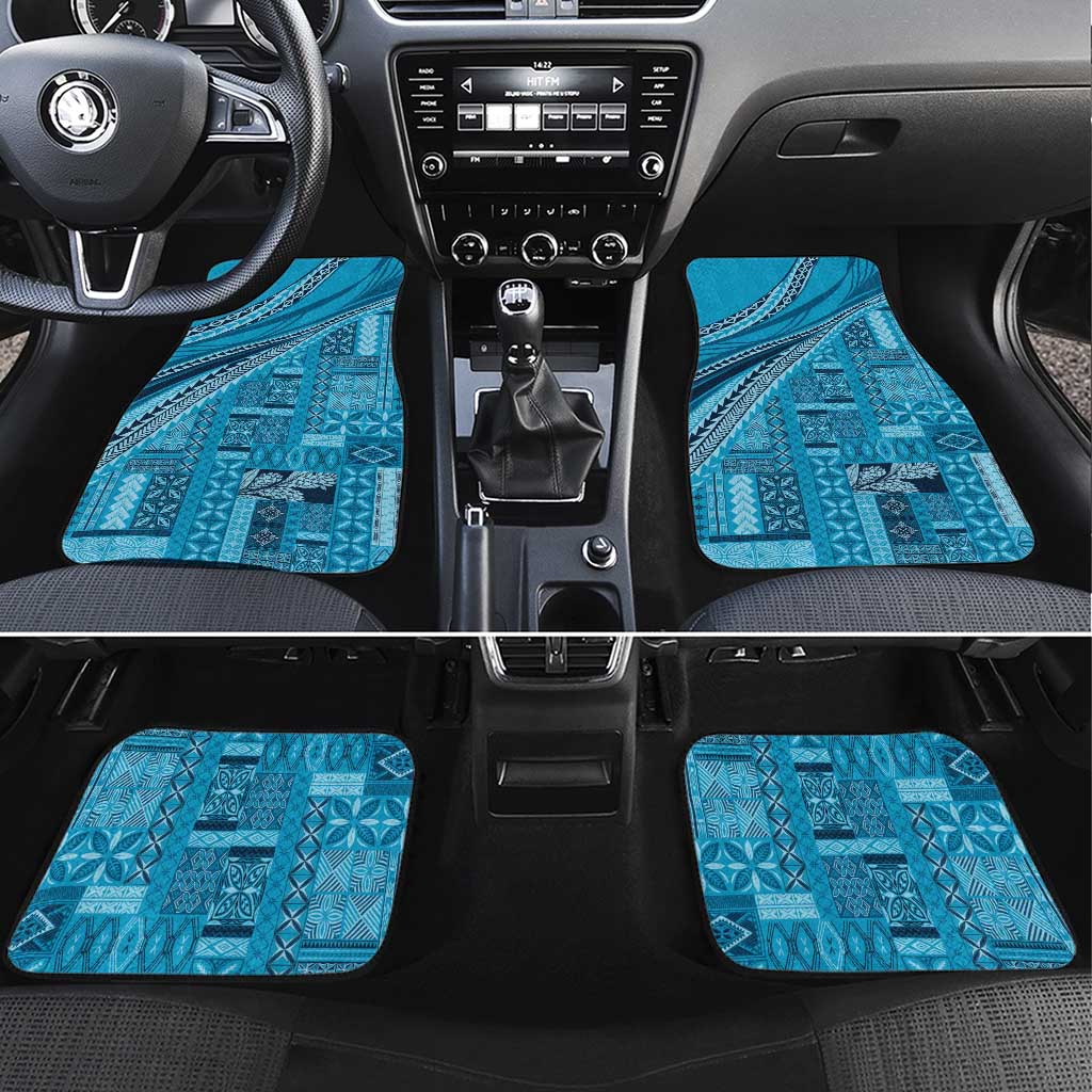 Pasifika Women's Day - Samoa Siapo Malu Tattoo Inspired Car Mats Turquoise