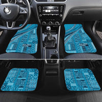 Pasifika Women's Day - Samoa Siapo Malu Tattoo Inspired Car Mats Turquoise