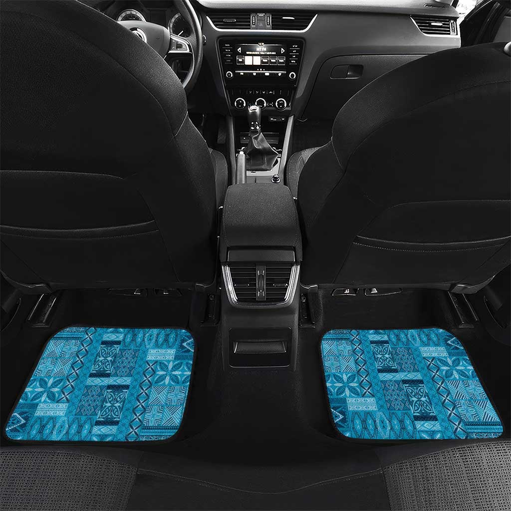 Pasifika Women's Day - Samoa Siapo Malu Tattoo Inspired Car Mats Turquoise
