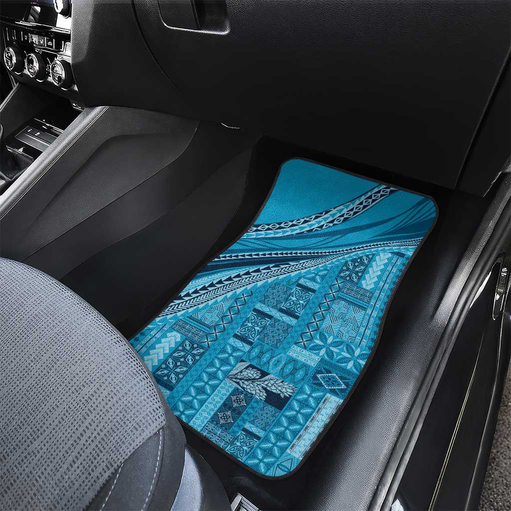 Pasifika Women's Day - Samoa Siapo Malu Tattoo Inspired Car Mats Turquoise