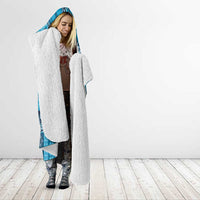 Pasifika Women's Day - Samoa Siapo Malu Tattoo Inspired Hooded Blanket Turquoise