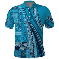 Pasifika Women's Day - Samoa Siapo Malu Tattoo Inspired Polo Shirt Turquoise
