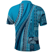 Pasifika Women's Day - Samoa Siapo Malu Tattoo Inspired Polo Shirt Turquoise