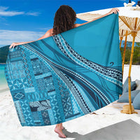 Pasifika Women's Day - Samoa Siapo Malu Tattoo Inspired Sarong Turquoise