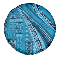 Pasifika Women's Day - Samoa Siapo Malu Tattoo Inspired Spare Tire Cover Turquoise