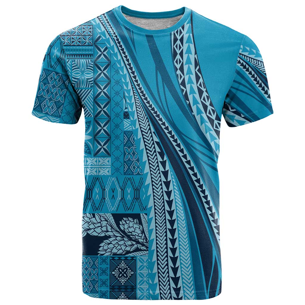 Pasifika Women's Day - Samoa Siapo Malu Tattoo Inspired T Shirt Turquoise