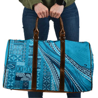 Pasifika Women's Day - Samoa Siapo Malu Tattoo Inspired Travel Bag Turquoise