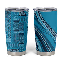 Pasifika Women's Day - Samoa Siapo Malu Tattoo Inspired Tumbler Cup Turquoise