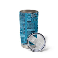 Pasifika Women's Day - Samoa Siapo Malu Tattoo Inspired Tumbler Cup Turquoise