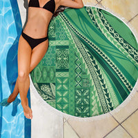 Pasifika Women's Day - Samoa Siapo Malu Tattoo Inspired Beach Blanket Jade
