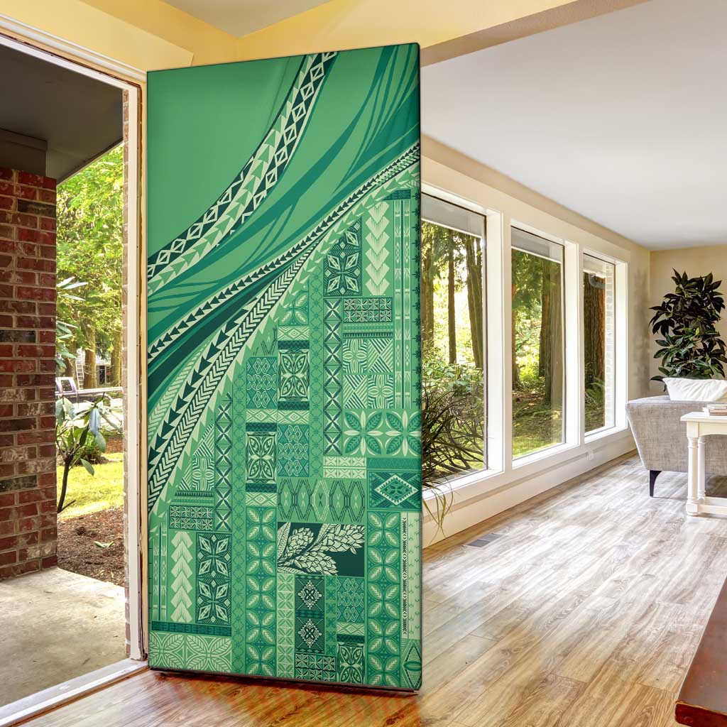 Pasifika Women's Day - Samoa Siapo Malu Tattoo Inspired Door Cover Jade