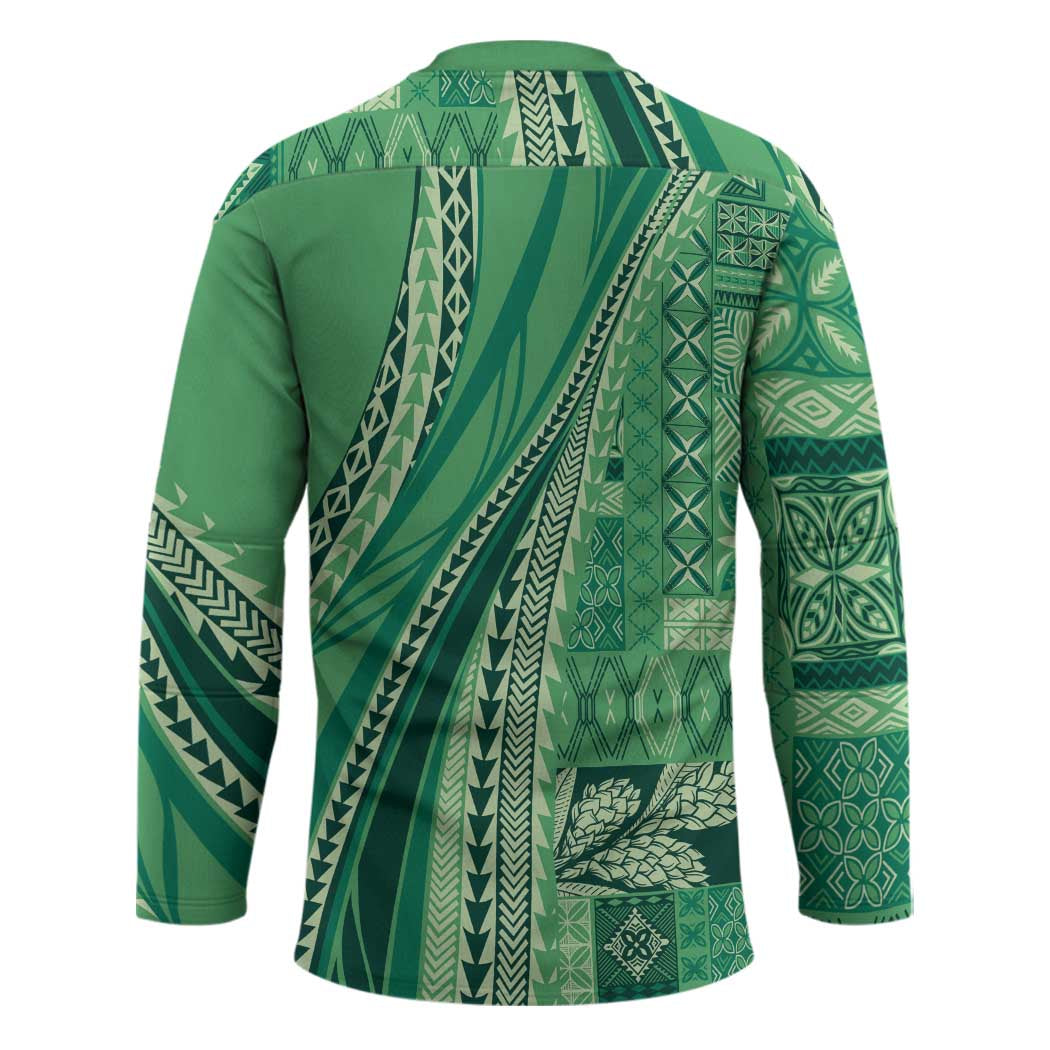 Pasifika Women's Day - Samoa Siapo Malu Tattoo Inspired Hockey Jersey Jade
