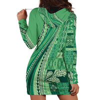 Pasifika Women's Day - Samoa Siapo Malu Tattoo Inspired Hoodie Dress Jade