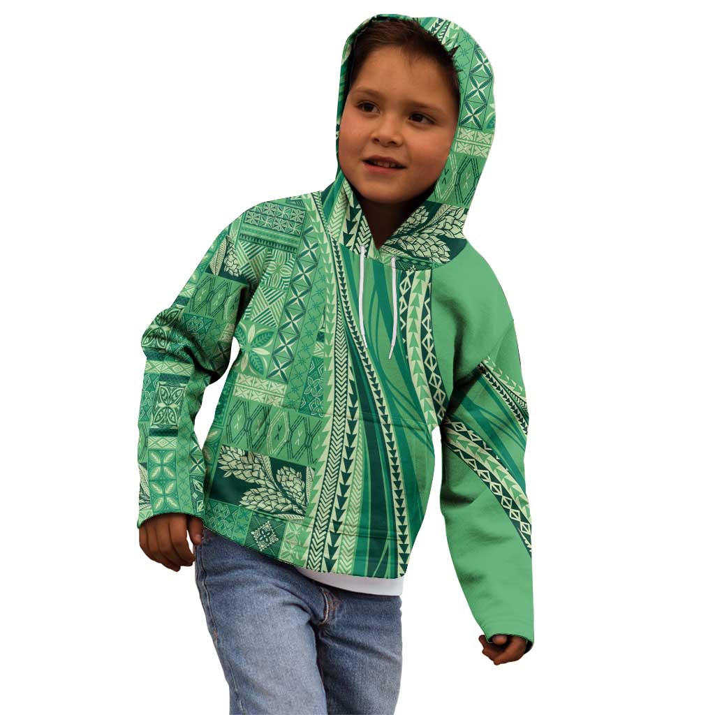 Pasifika Women's Day - Samoa Siapo Malu Tattoo Inspired Kid Hoodie Jade