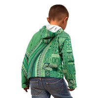Pasifika Women's Day - Samoa Siapo Malu Tattoo Inspired Kid Hoodie Jade