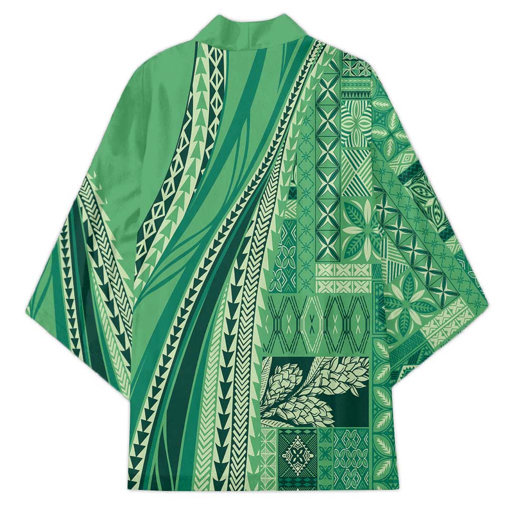Pasifika Women's Day - Samoa Siapo Malu Tattoo Inspired Kimono Jade