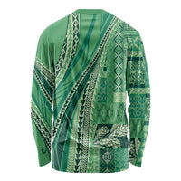 Pasifika Women's Day - Samoa Siapo Malu Tattoo Inspired Long Sleeve Shirt Jade
