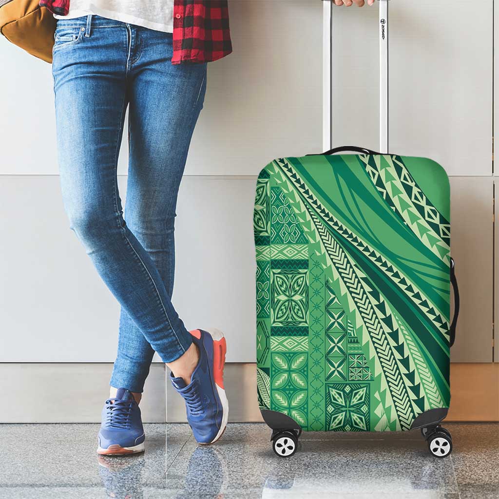 Pasifika Women's Day - Samoa Siapo Malu Tattoo Inspired Luggage Cover Jade