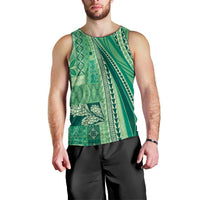 Pasifika Women's Day - Samoa Siapo Malu Tattoo Inspired Men Tank Top Jade