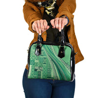 Pasifika Women's Day - Samoa Siapo Malu Tattoo Inspired Shoulder Handbag Jade
