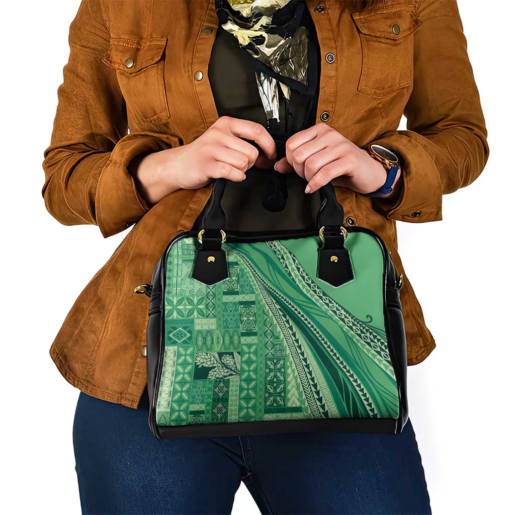 Pasifika Women's Day - Samoa Siapo Malu Tattoo Inspired Shoulder Handbag Jade